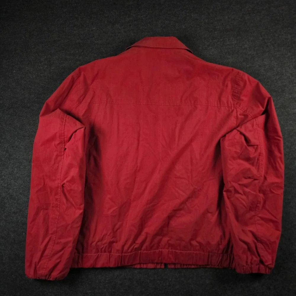 Vtg Faconnable Jacket Mens Red Full Zip Lightweight Hong Kong Size XL